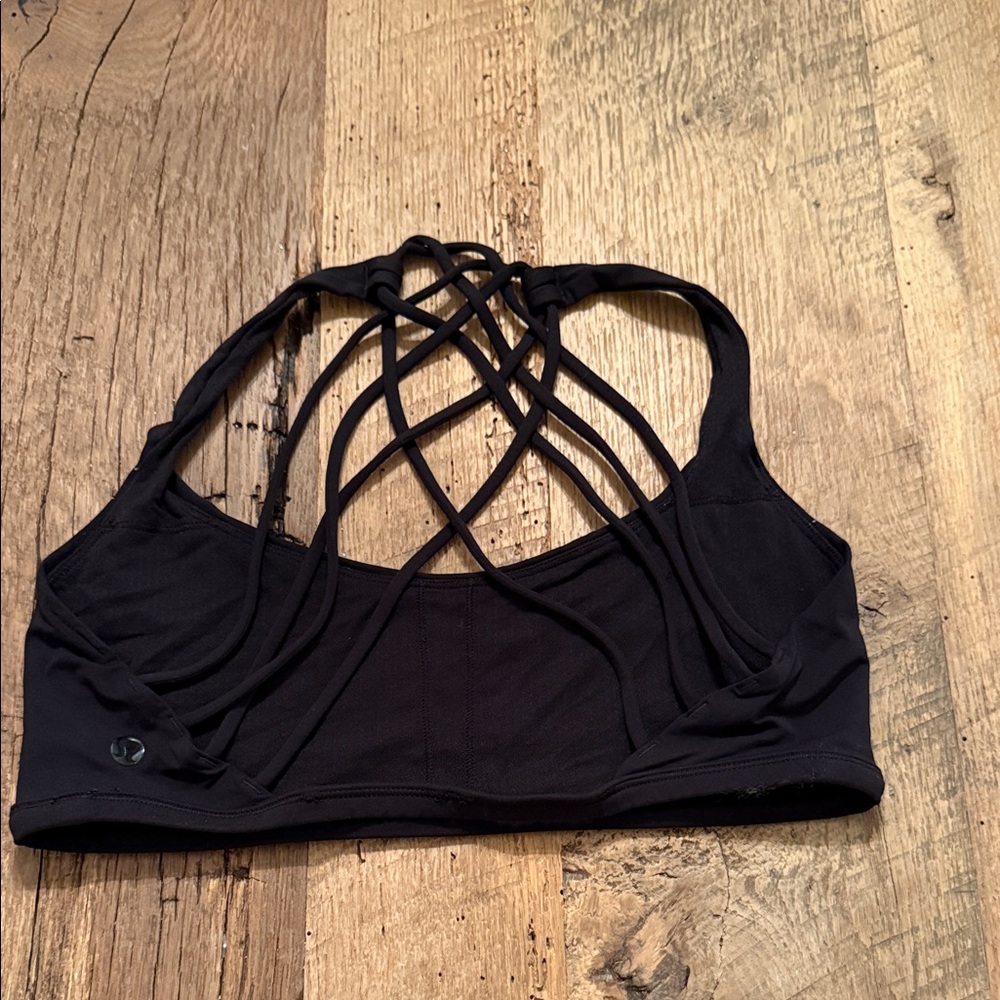 Lululemon athletica Black Strappy Sports Bra